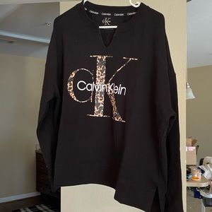 Calvin Klein Black and Cheetah Sweatsuit